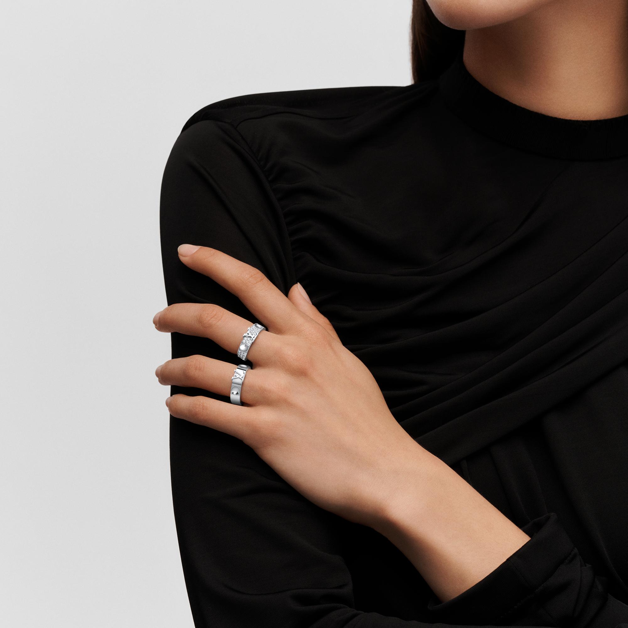 美品 LOUIS VUITTON ルイ・ヴィトン アンプラント リング LOUIS VUITTON ルイヴィトン 指輪 K18WG バーグアンプラント LVリング